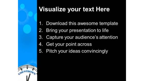 Clock With Word Countdown Time Planning PowerPoint Templates And PowerPoint Themes 0812