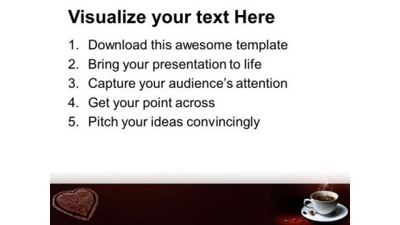 Coffee Beans With Love Entertainment PowerPoint Templates Ppt Backgrounds For Slides 0313
