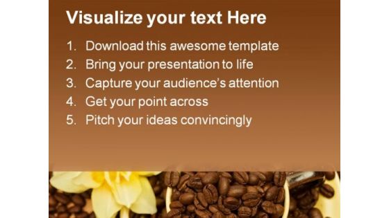 Coffee Cup With Beans Food PowerPoint Templates And PowerPoint Backgrounds 0211
