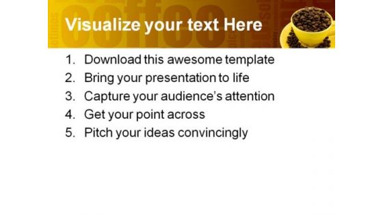Coffee Food PowerPoint Template 0810