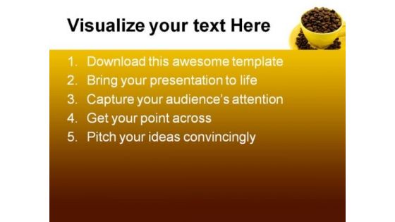 Coffee Food PowerPoint Template 0810
