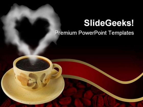 Coffee With Beans Food PowerPoint Templates And PowerPoint Backgrounds 0311