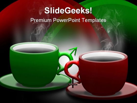 Coffee With Male Female Signs Food PowerPoint Templates And PowerPoint Backgrounds 0311