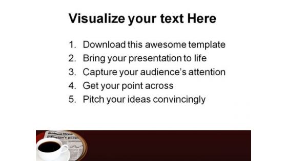 Coffee With Newspaper Business PowerPoint Templates And PowerPoint Backgrounds 0311