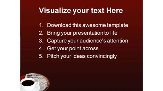 Coffee With Newspaper Business PowerPoint Templates And PowerPoint Backgrounds 0311