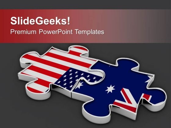 Collabration Of Us And Australia Business PowerPoint Templates Ppt Backgrounds For Slides 0413