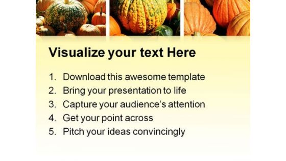 Collage Of Fall Squashes Nature PowerPoint Templates And PowerPoint Backgrounds 0311