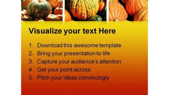 Collage Of Fall Squashes Nature PowerPoint Templates And PowerPoint Backgrounds 0311