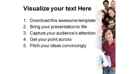 Collage Students Education PowerPoint Template 0610