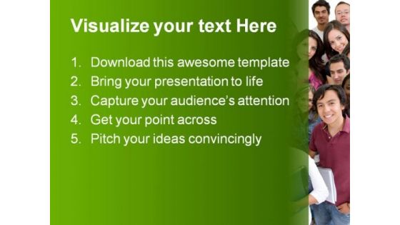 Collage Students Education PowerPoint Template 0610