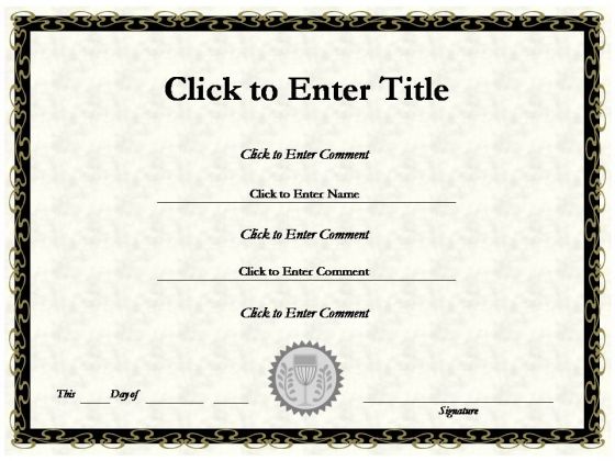College Recognition Certificate PowerPoint Templates
