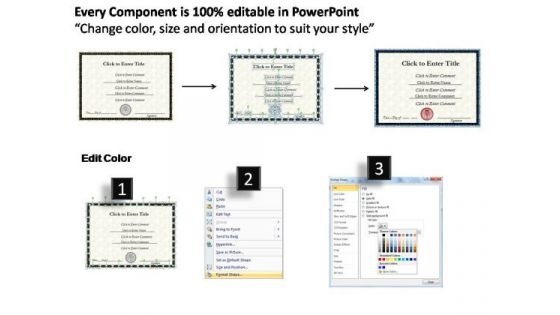 College Recognition Certificate PowerPoint Templates