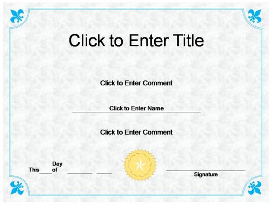 College Success Certificate PowerPoint Templates