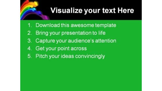 Color Arrows Symbol PowerPoint Template 0810