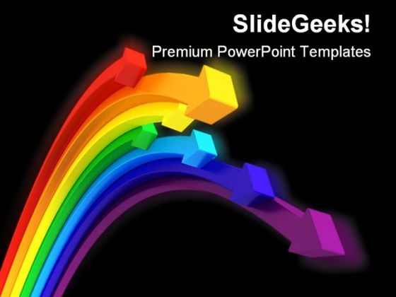Color Arrows Symbol PowerPoint Template 0810