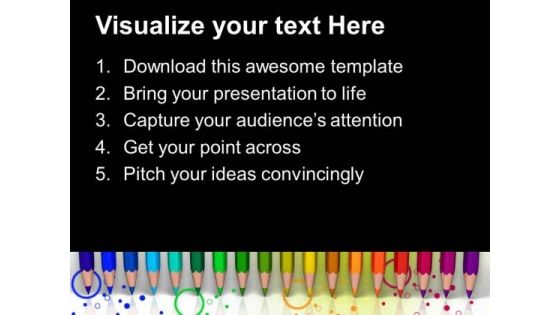 Color Pencils Art Education PowerPoint Templates And PowerPoint Themes 1012