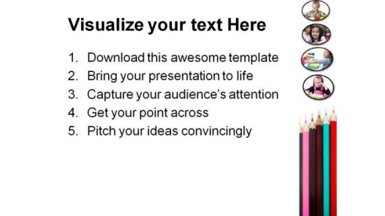 Color Pencils Art PowerPoint Templates And PowerPoint Backgrounds 0611