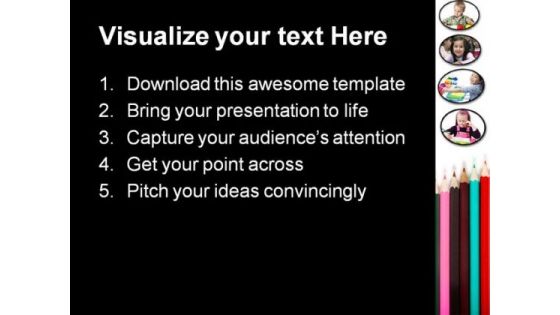 Color Pencils Art PowerPoint Templates And PowerPoint Backgrounds 0611