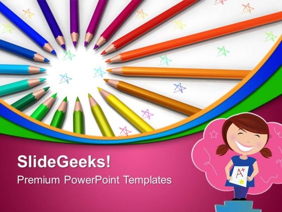 Color Pencils Art PowerPoint Templates And PowerPoint Themes 0812