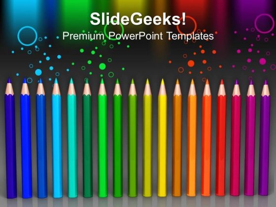 Color Pencils Education Future PowerPoint Templates And PowerPoint Themes 1012