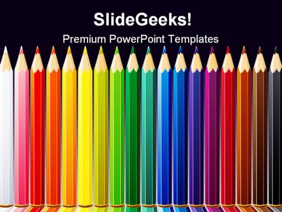 Color Pencils Education PowerPoint Backgrounds And Templates 0111