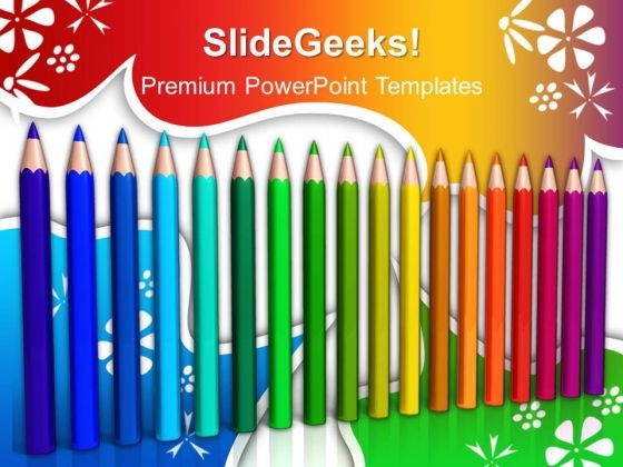 Color Pencils Education PowerPoint Templates And PowerPoint Themes 1012