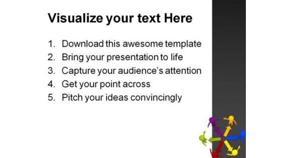 Color Team Unity People PowerPoint Backgrounds And Templates 1210