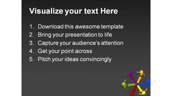 Color Team Unity People PowerPoint Backgrounds And Templates 1210