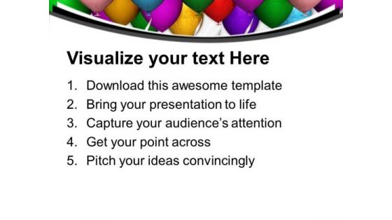 Colored Balloons For Party PowerPoint Templates Ppt Backgrounds For Slides 0613