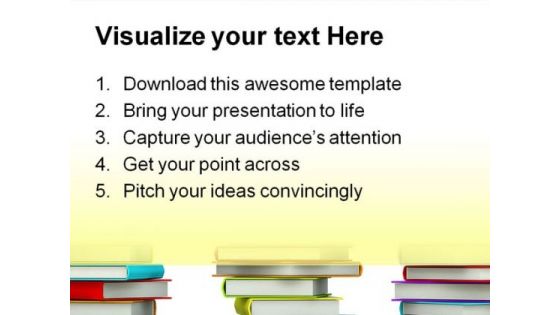 Colored Books Education PowerPoint Templates And PowerPoint Backgrounds 0611
