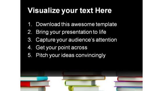 Colored Books Education PowerPoint Templates And PowerPoint Backgrounds 0611