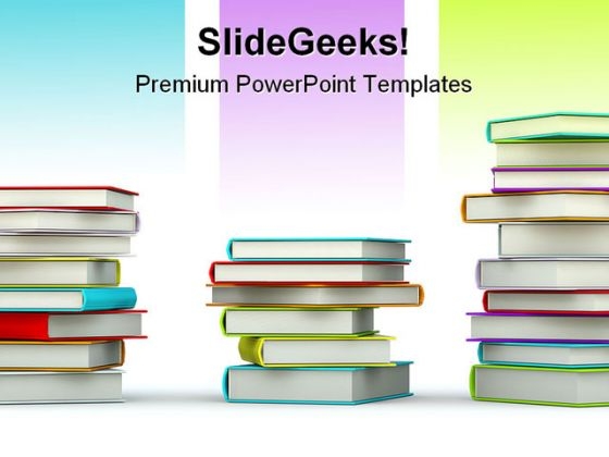 Colored Books Education PowerPoint Templates And PowerPoint Backgrounds 0611