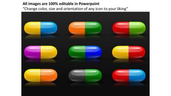 Colored Capsules PowerPoint Templates Medication Ppt Slides