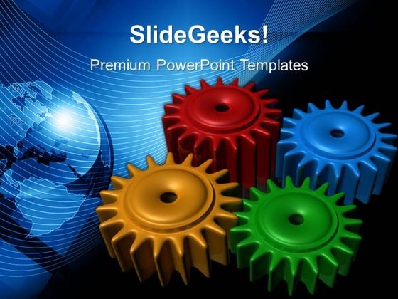Colored Gearwheels PowerPoint Templates And PowerPoint Themes 0512