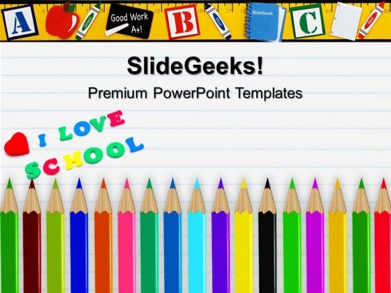 Colored Pencil Education PowerPoint Templates And PowerPoint Themes 0512