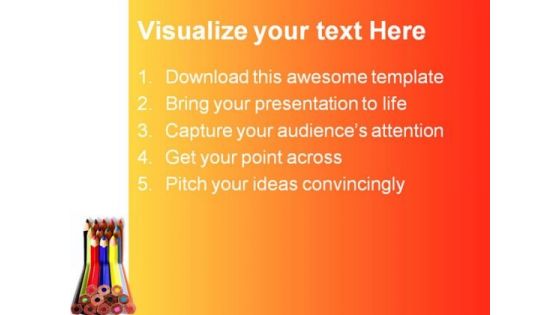 Colored Pencils01 Education PowerPoint Themes And PowerPoint Slides 0811