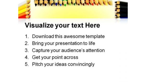Colored Pencils Abstract PowerPoint Templates And PowerPoint Backgrounds 0911