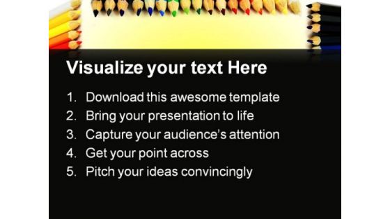 Colored Pencils Abstract PowerPoint Templates And PowerPoint Backgrounds 0911