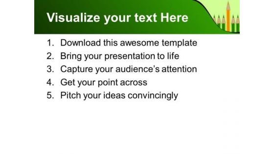 Colored Pencils Education PowerPoint Templates And PowerPoint Themes 0312