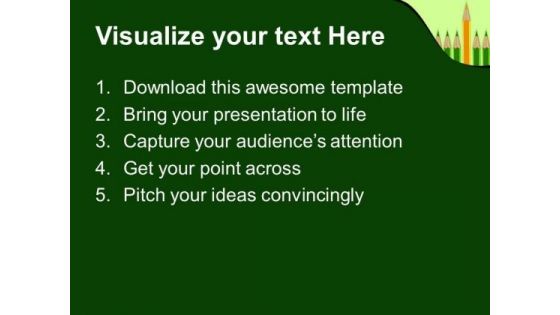Colored Pencils Education PowerPoint Templates And PowerPoint Themes 0312