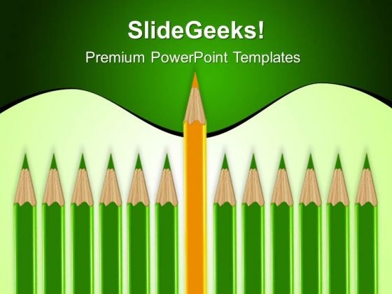 Colored Pencils Education PowerPoint Templates And PowerPoint Themes 0312