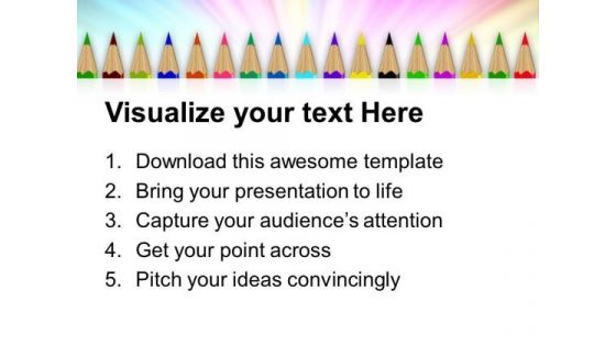 Colored Pencils Education PowerPoint Templates And PowerPoint Themes 0412