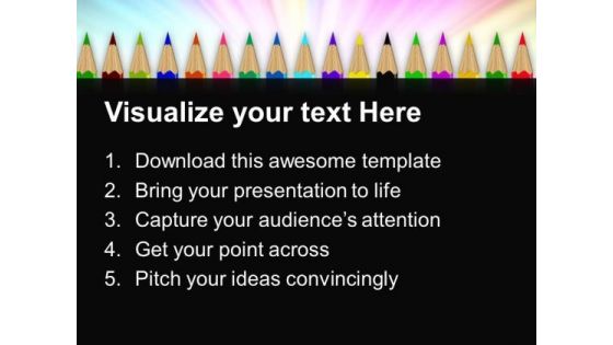 Colored Pencils Education PowerPoint Templates And PowerPoint Themes 0412