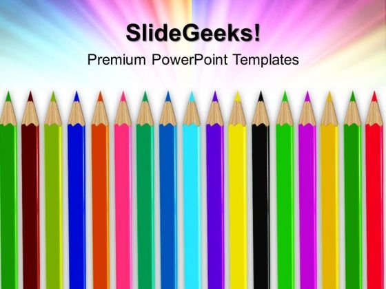 Colored Pencils Education PowerPoint Templates And PowerPoint Themes 0412