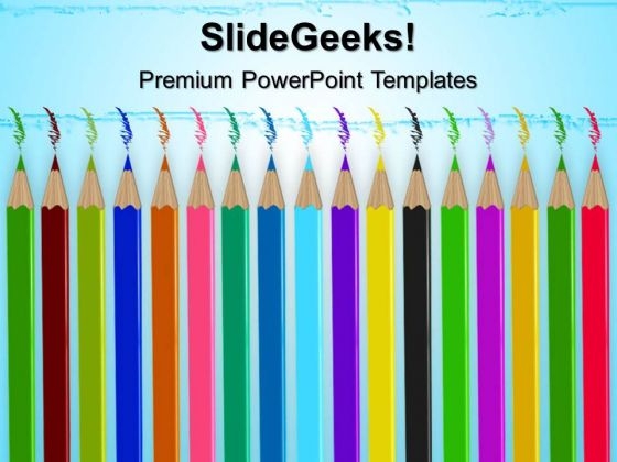 Colored Pencils Education PowerPoint Templates And PowerPoint Themes 0512