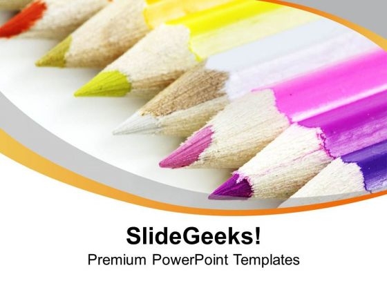 Colored Pencils For Education Theme PowerPoint Templates Ppt Backgrounds For Slides 0513