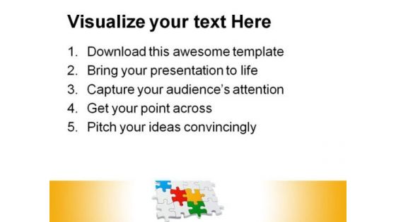 Colored Puzzle Teamwork PowerPoint Templates And PowerPoint Backgrounds 0211