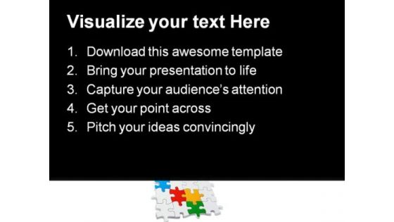 Colored Puzzle Teamwork PowerPoint Templates And PowerPoint Backgrounds 0211
