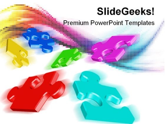 Colored Puzzles Abstract PowerPoint Themes And PowerPoint Slides 0711