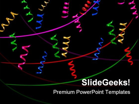 Colored Ribbons Abstract Background PowerPoint Templates And PowerPoint Backgrounds 0811